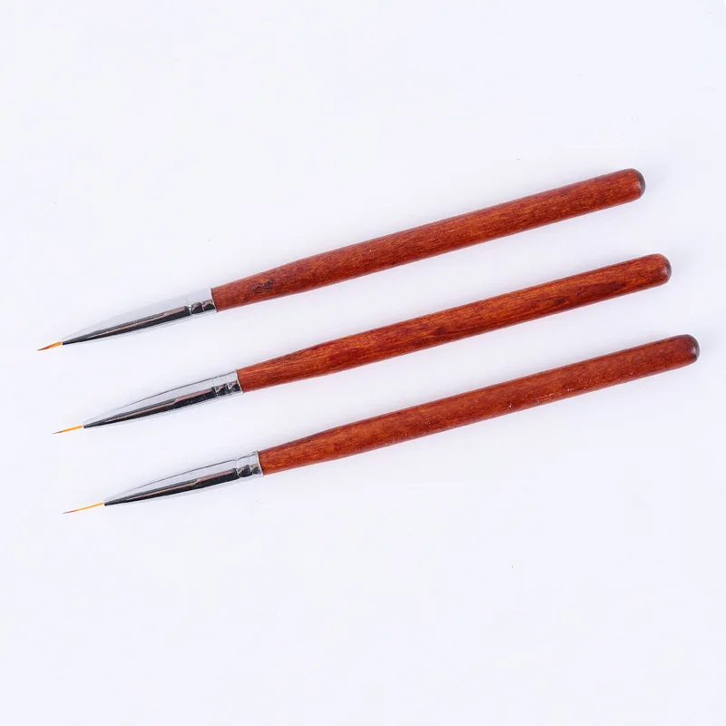 New Style Wooden Nail Art Paint Pen Drawing Pen Set, Nylon Hair Hook Line Pen, Nail Tool Drawing Pen