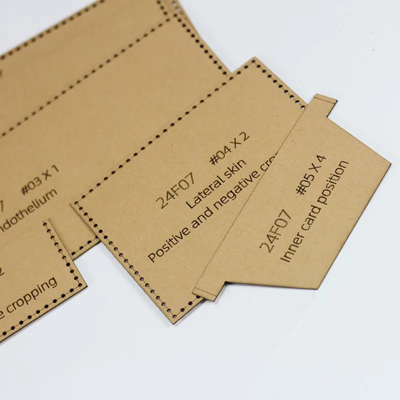NUBECOM Handcraft Pocket Purse Making Paper Templates Stencil Set, Leather Tool, Wallet Leather Template, DIY Supplies