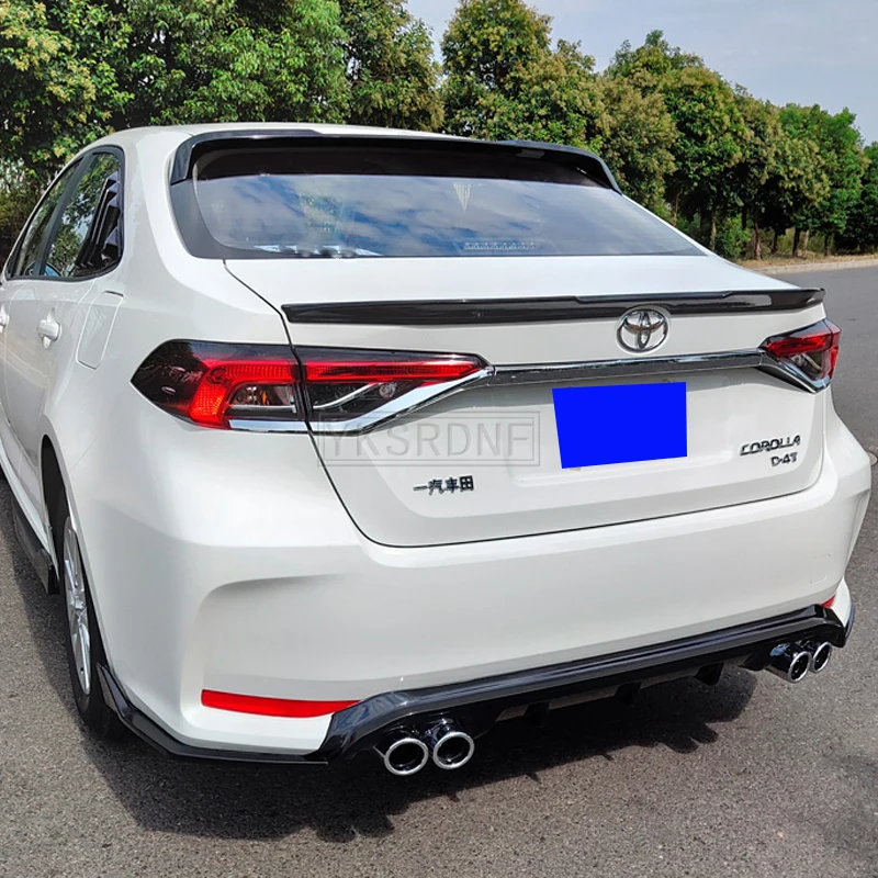 FOR NEW Toyota Corolla 2019 2020 2021 2022 High Quality REAL ABS CARBON FIBER LOOK REAR TAIL WING TRUNK LIP SPOILER