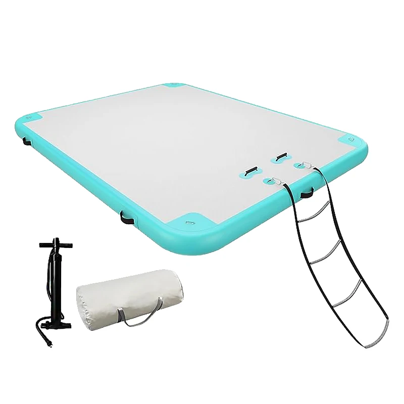 2026 Factory Custom Size Drop Stitch Inflatable Floating Dock Platform River Use Non Slip Over 500kg Capacity