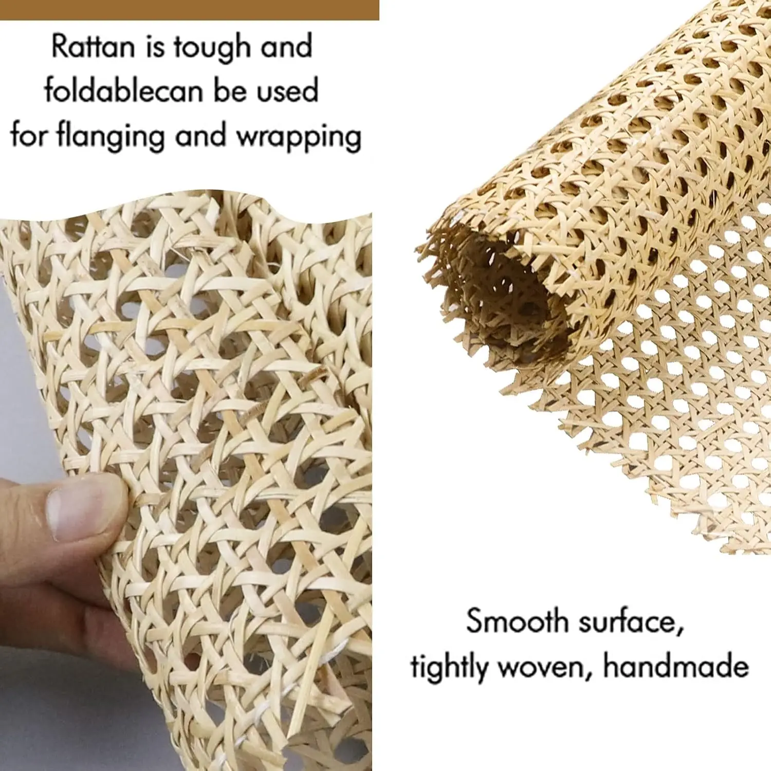 Custom Wide Cane Webbing Rattan Webbing Suitable For Cane Projects, Used For Furniture, Chairs, Cabinets, Rattan Mesh Diy