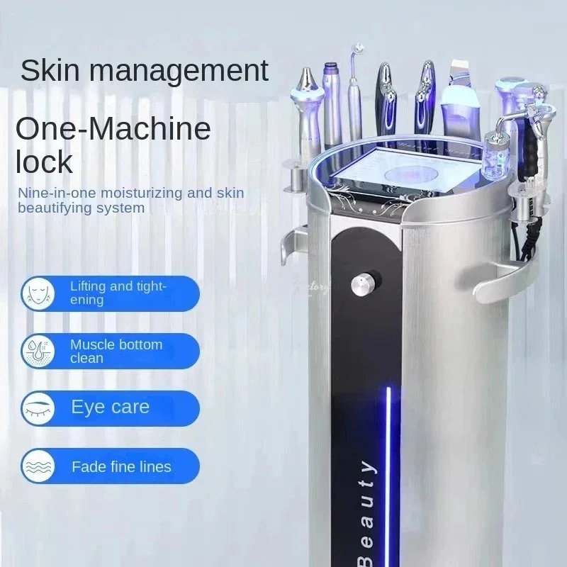 10-in-1 Multifunctional Hydra Peel Machine - Oxygen Dermabrasion, Skin Tightening, Aqua Skin Scrubber for Salon Facial Beauty