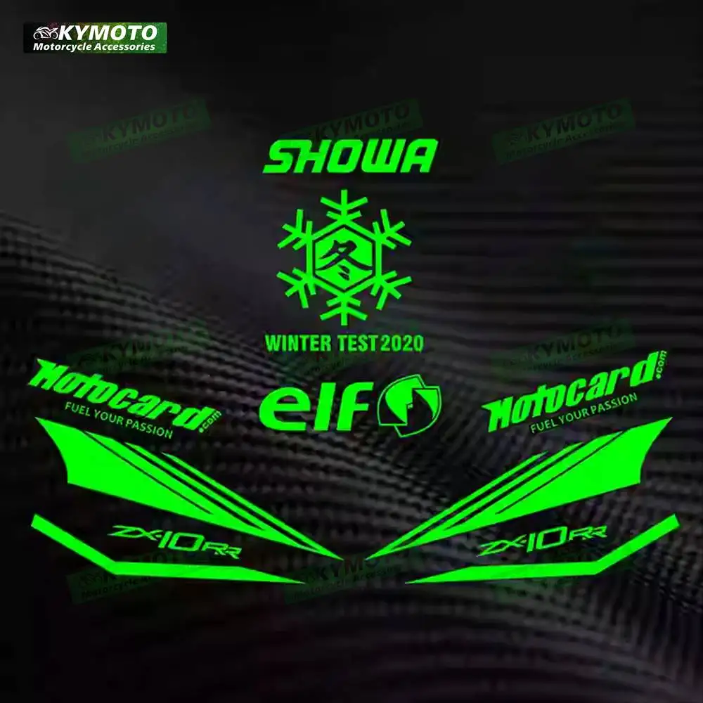 

For ZX-10R ZX-10RR ZX10R ZX10RR motorcycle accessories stickers winter test version full set of front windshield decals