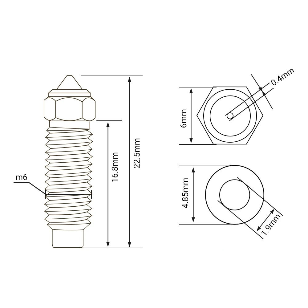 For Elegoo Neptune 4 Max Brass Copper Plated Hardened Steel Nozzle for Elegoo Neptune 4 Plus Nozzle High Speed Nozzles1/3/5PCS