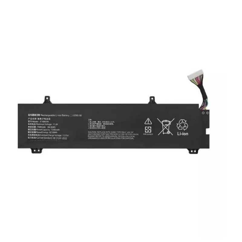 100% New G16B03W High Quality Laptop Battery 11.4V 7400mAh For Xiaomi Redmi G Pro 2022 Ryzen Edition /G Pro 2024 RMG2215-AI