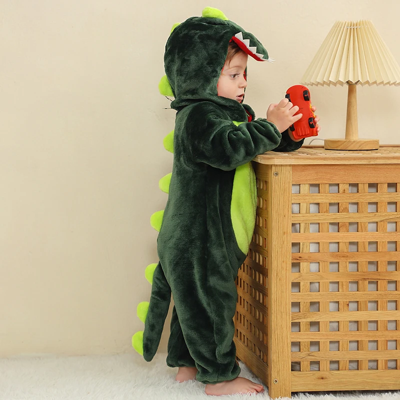 MICHLEY Weihnachten Elch Baby Strampler Winter Mit Kapuze Flanell Kleinkind Kleinkind Kleidung Insgesamt Bodys Overall Kostüm Für Kinder – Detail 8