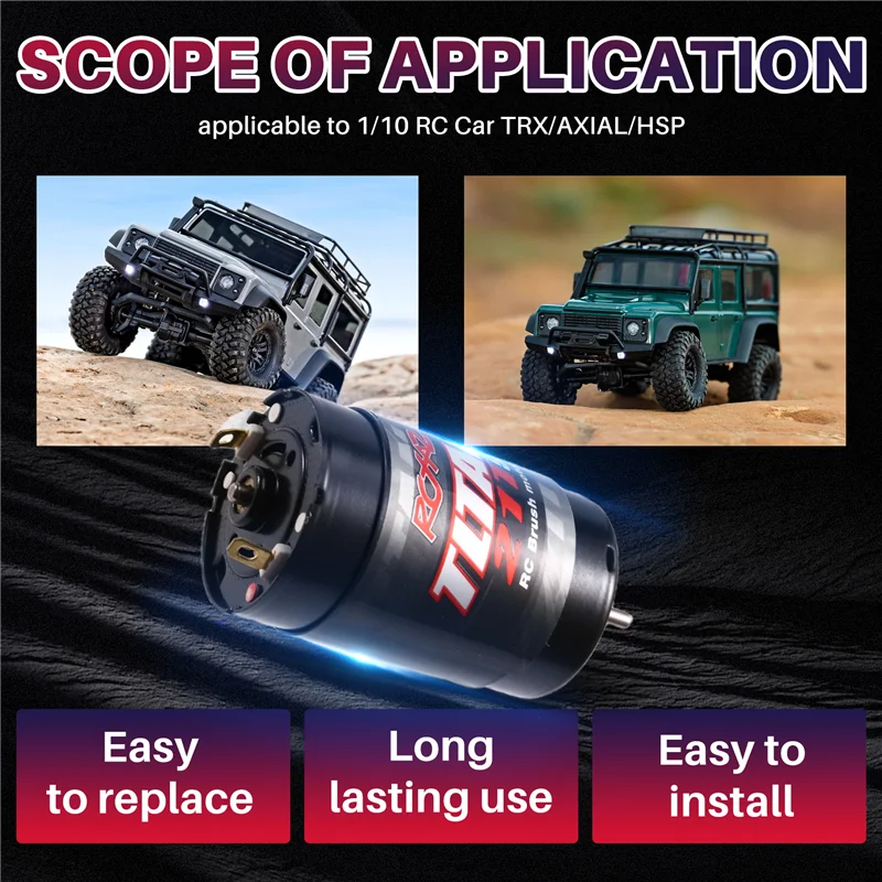 

ODIES-550 Brushed Motor Waterproof ESC 320A Speed Control Combination Set For 1/10 RC Car Crawler Axial SCX10