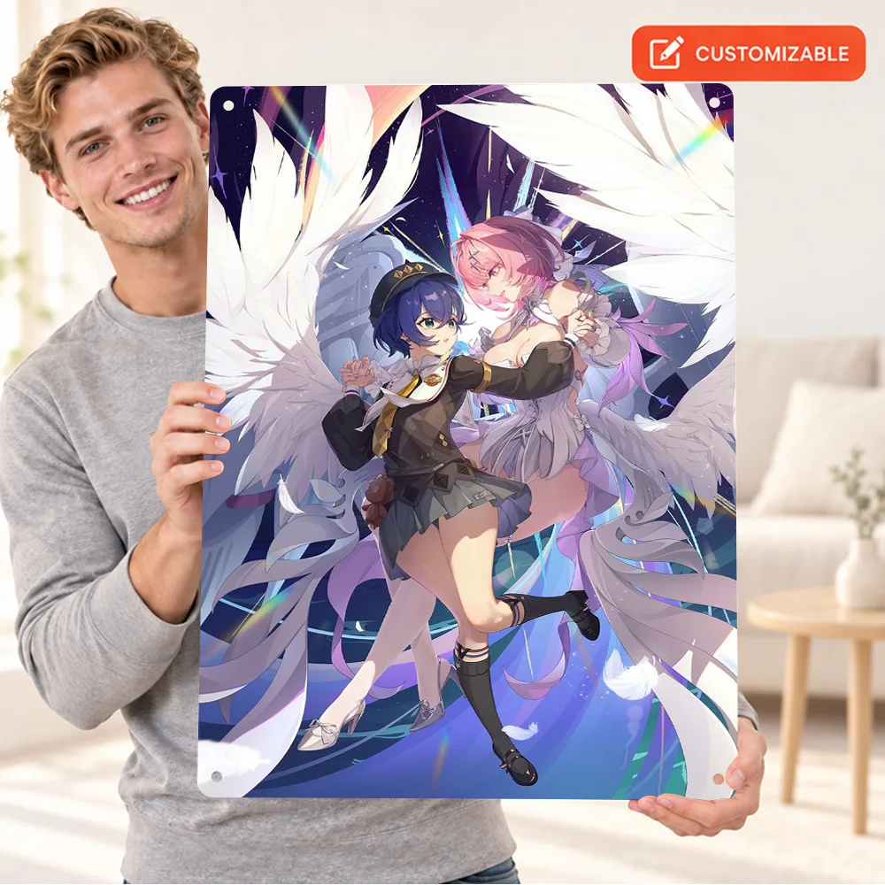 Zenless Zone Zero Remielle Dan And Belle Aluminum Poster Customized Metal Sign Anime Illustration Wall Art For Reading Corner