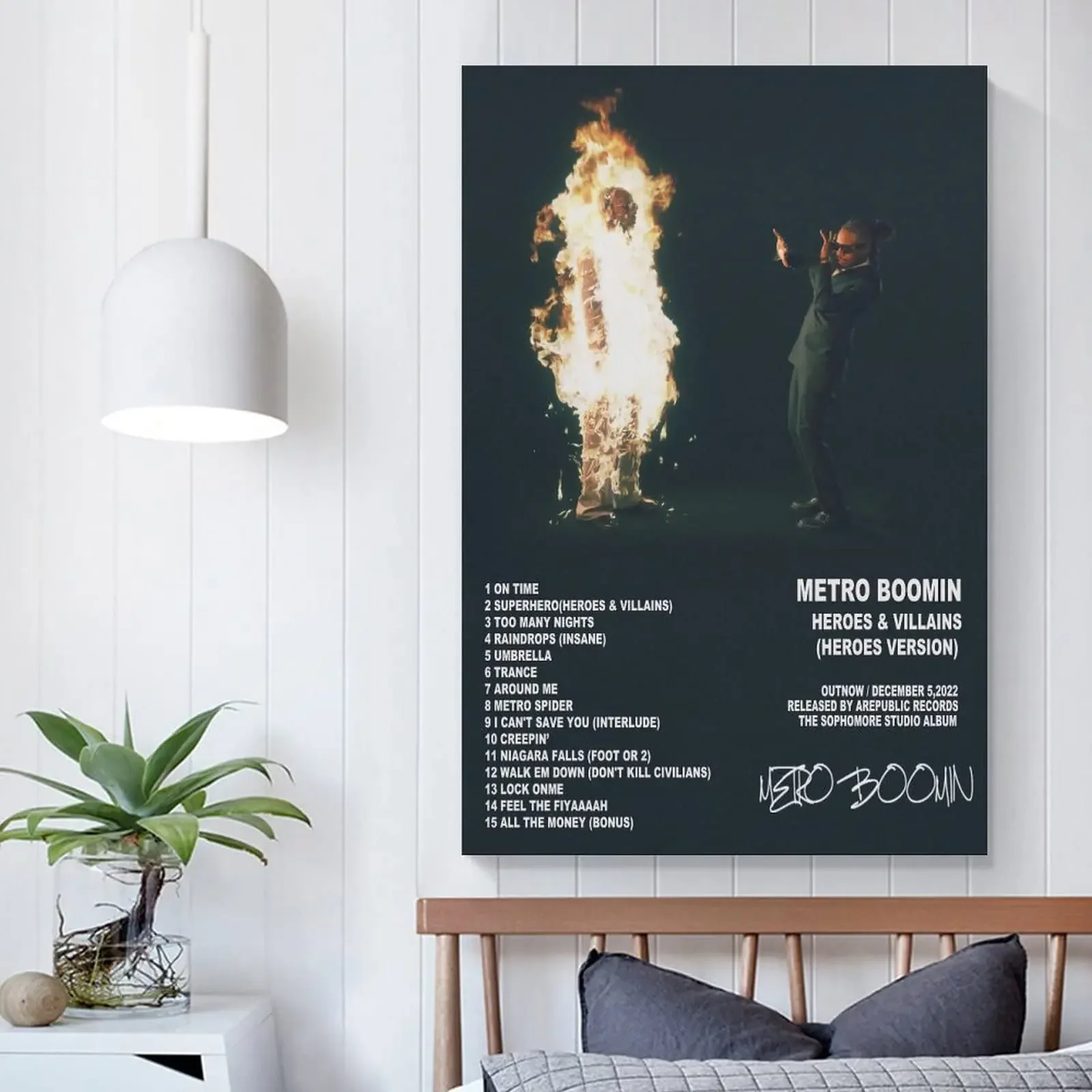 Scandinavian Minimalist Wall Art Pop Rapper Metro Boomin Music Album HD Canvas Poster Print Home Bedroom Living Room Decoration