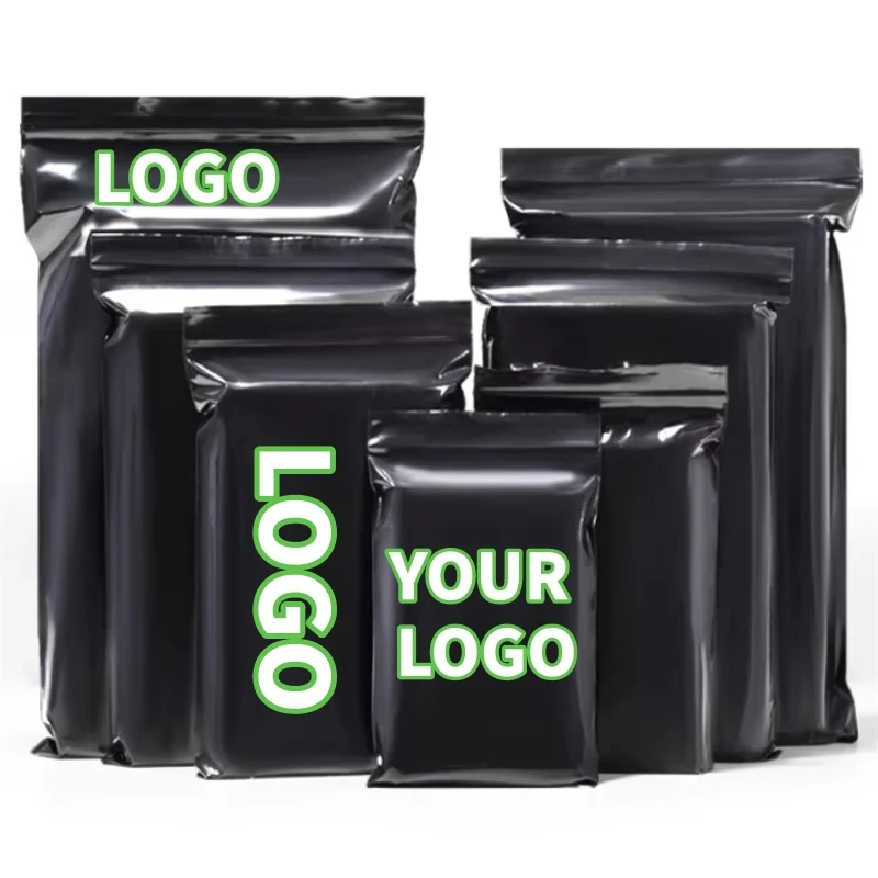 100pcs-black-pe-ziplock-packaging-bag-resealable-food-snack-coffee-tea-office-supplies-jewelry-shoes-clothes-t-shirt-pouches