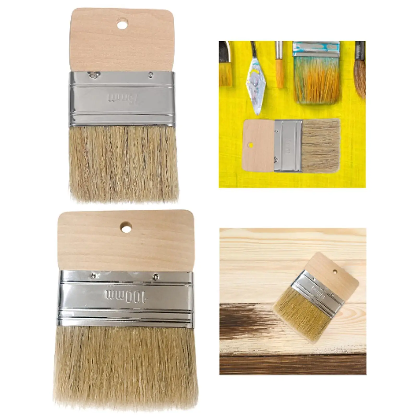 Paint Brush Stain Brush Extra Wide Professional Multifunctional Bristles Paint Brush Flat Edge Brush for Cabinet Window Frame