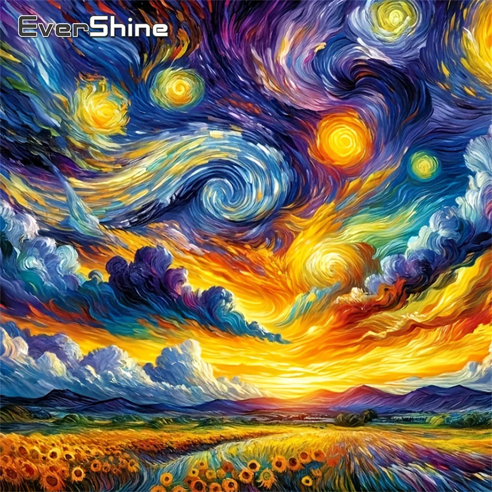 Evershine Diamant-Mosaik, Cartoon-Kunst, Stickerei, Wolke, quadratisches Bild mit Strass-Malerei-Muster für Erwachsene, Anfänger