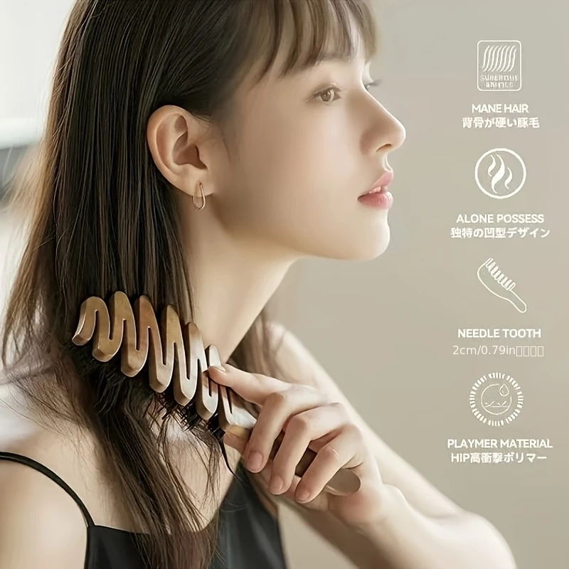 高品質の静電気防止頭皮マッサージ/ソフトブラシで、滑らかでボリュームのある髪を実現、あらゆる長髪タイプに適しています、人間工学に基づいたデザイン