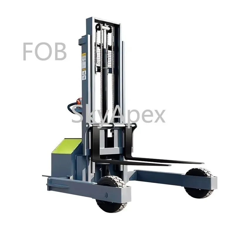 New 2 Ton Electric Hydraulic Forklift Outdoor Off-Road Stacker Lift Unloading  Station Truck Loading  Unloading FOB CE Stability