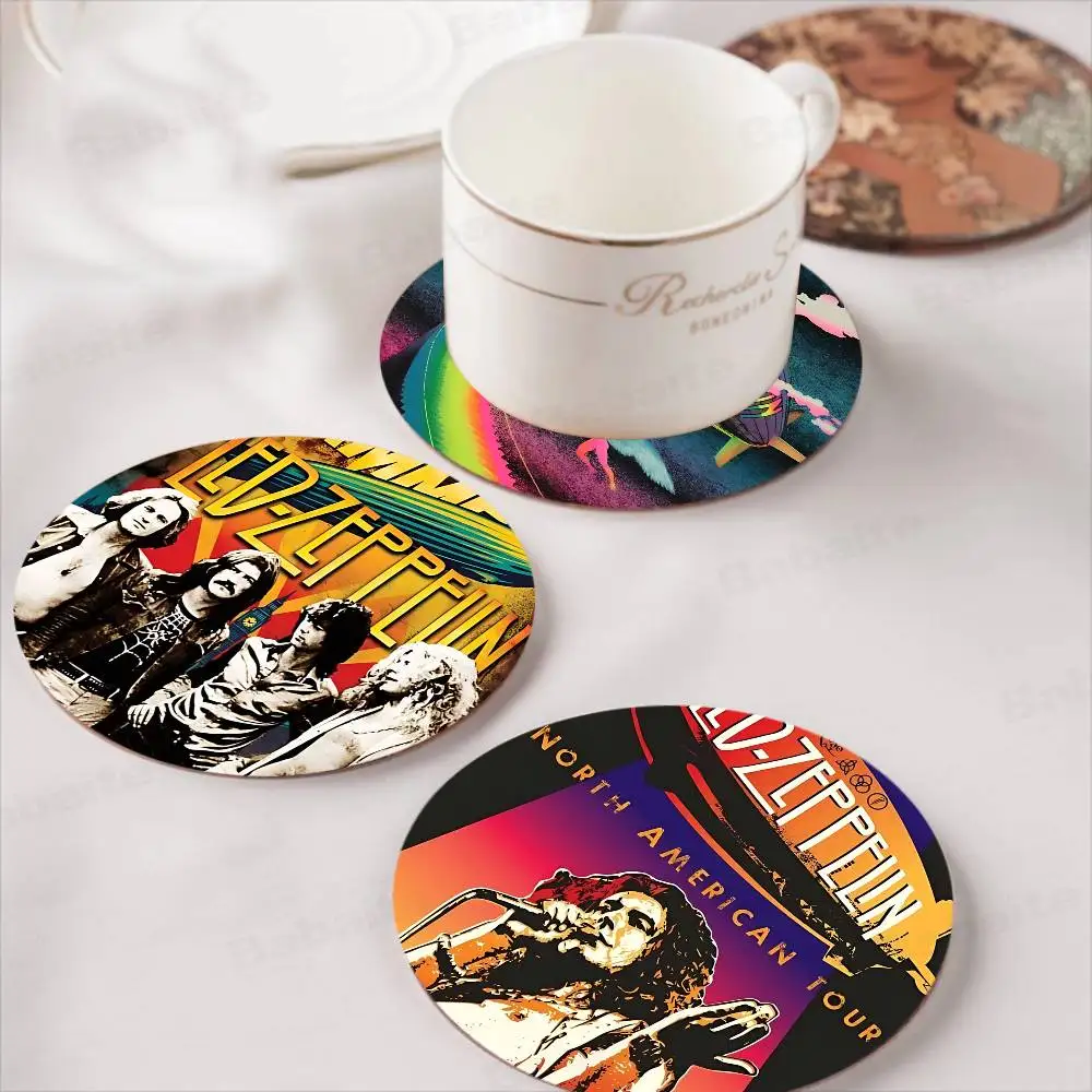Vintage Band L-Led Z-Zeppelin Vintage Wooden Designs for Coffee & Tea, Washable Art Pieces for Cozy Home Cafe