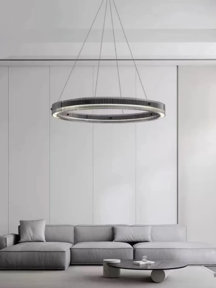 Minimalistische Glazen Ronde Woonkamer Hanglamp Gemaakt Van Aluminium Materiaal Gepersonaliseerde En Creatieve Slaapkamer Balkon Led Lamp