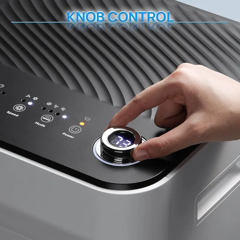 TURBRO pendingin udara portabel, Dehumidifier & kipas, Unit AC berdiri lantai dengan Mode tidur, Timer, Remote Control