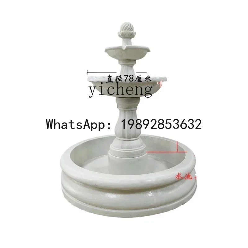 

X5 flowing water fountain ornament outdoor courtyard landscaping layout, wishing pool circulating water feng shui