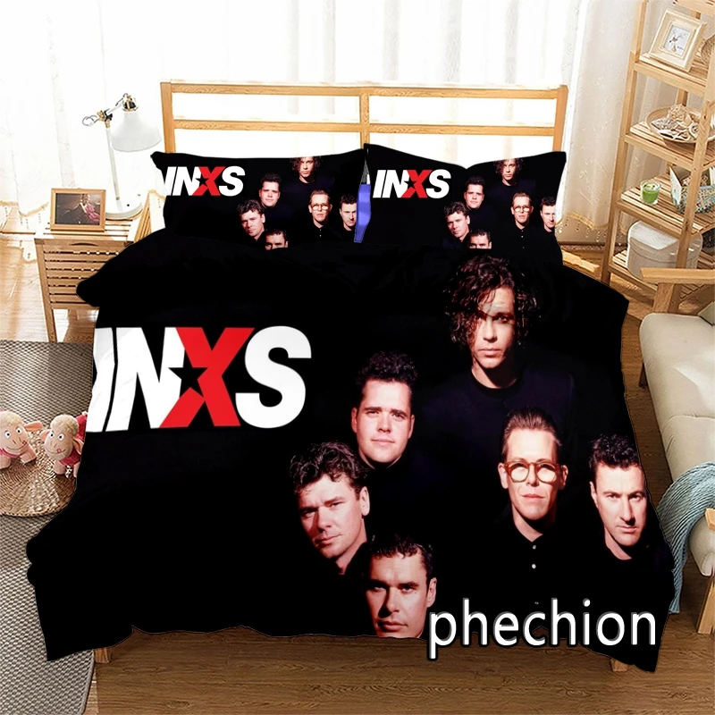 New INXS ROCK 3D Print Bedding Set Duvet Covers Pillowcases One Piece Comforter Bedding Sets Bedclothes Bed K592