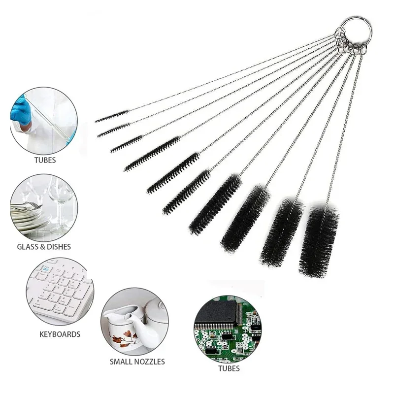 2/5/10Pcs/Set Stainless Steel Cleaning Brush For Weed Pipe Clean Glass Hookah Smoking Cachimba Pipas Fumar Feeding Bottle Brush