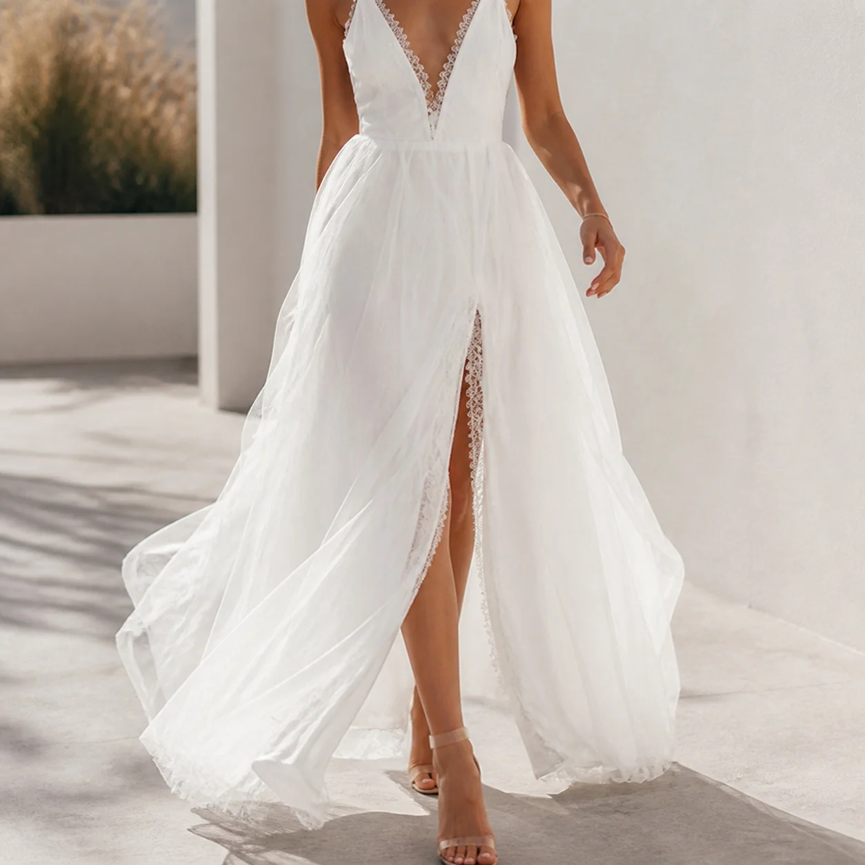 High Waist Single Dress Slim Fit Elegant and Refined with a Line Silhouette Full Skirt Off Shoulder Neckline Women Summer Dress