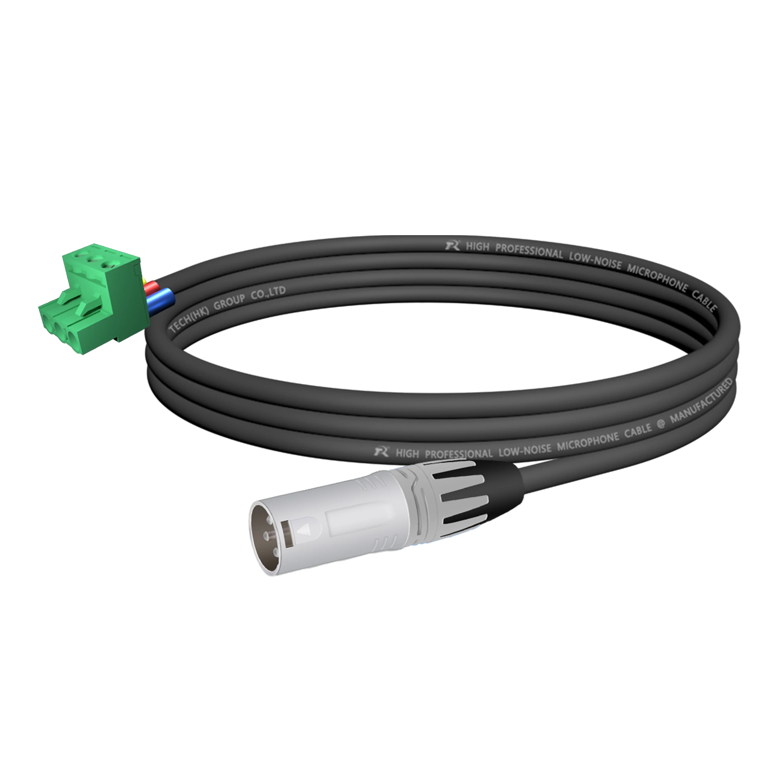 Weißer XLR-Stecker für direkte Einsteckverbindung mit Anti-Rutsch-Abdeckungen, 5,08 mm 3-poliger Phoenix-Steckeranschluss, 3-Loch M/F XLR, Audio-Verbindungskabel – Detail 15