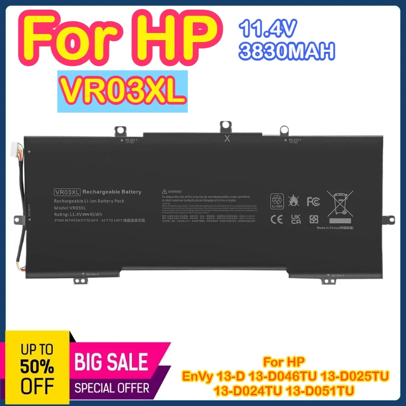 

VR03XL для ноутбука HP Envy 13-D046TU 023TU D104TU TPN-C120 VR03XL