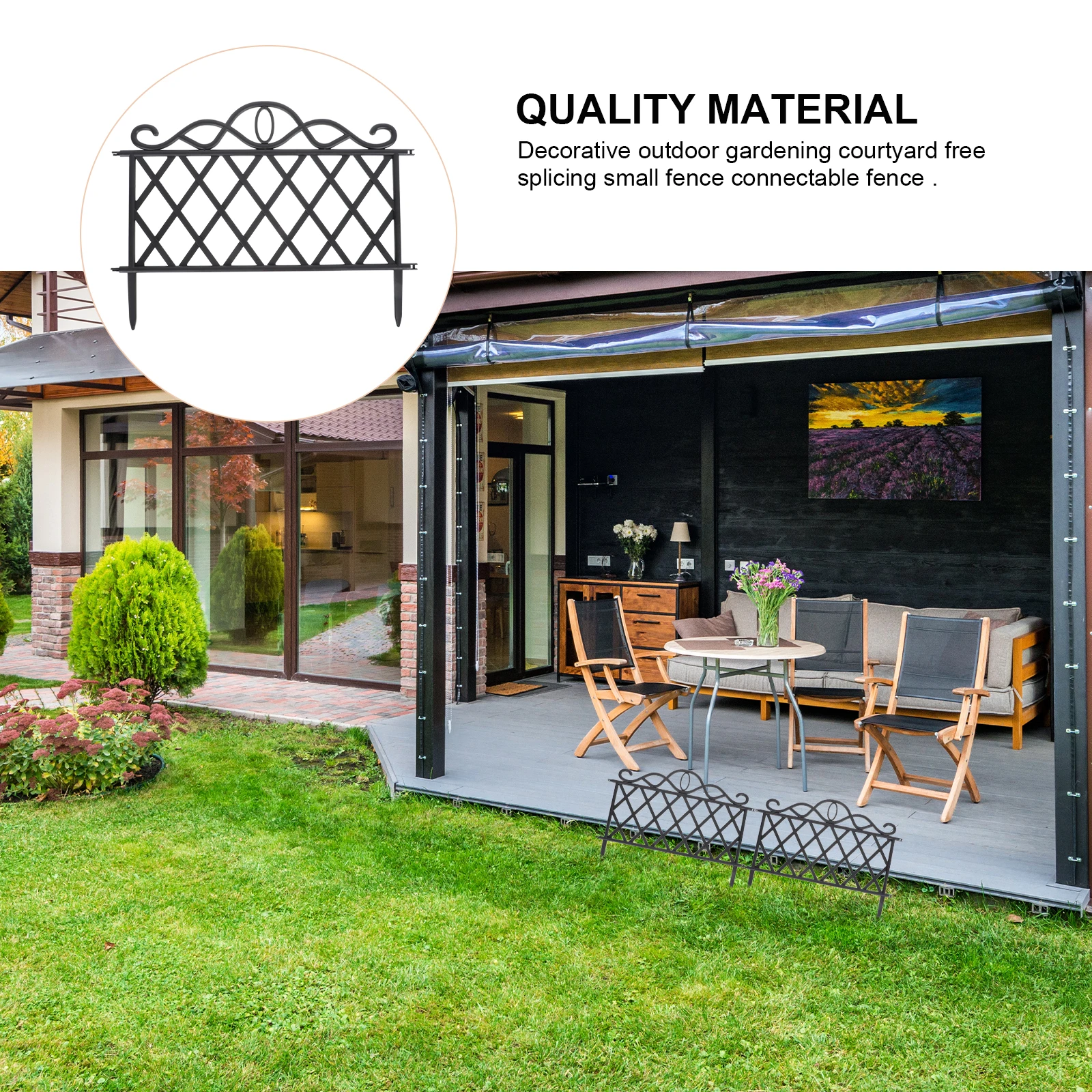 

Пластиковый декор садового забора, украшение для двора своими руками для наружного ландшафтного дизайна, легкий разделитель травы, безопасный дизайн с круглой головкой,