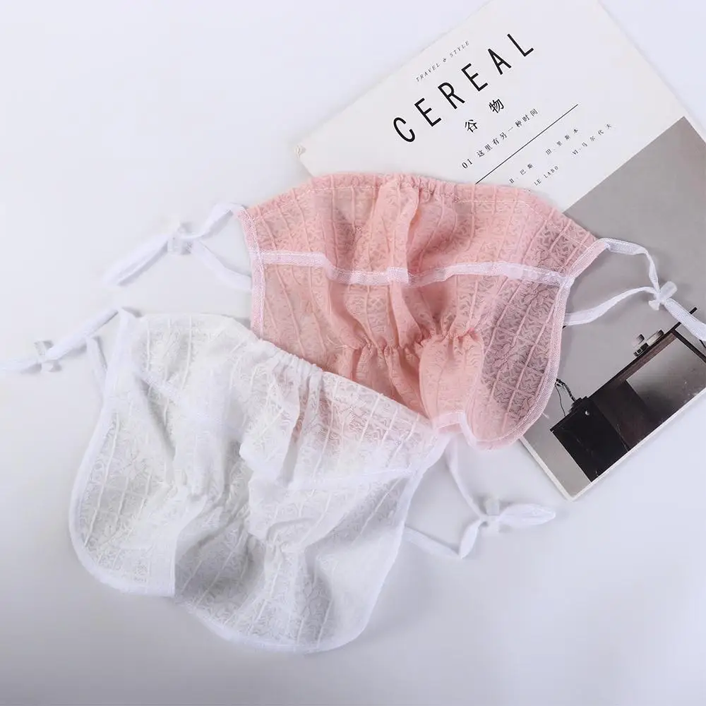 Kant Gezicht Sjaals Zon UV Bescherming Voor Vrouwen Zomer Zijden Sjaal Zonnebrandcrème Masker Anti-uv Gezicht Cover Gezichtssjaal Zonnebrandcrème Sluier