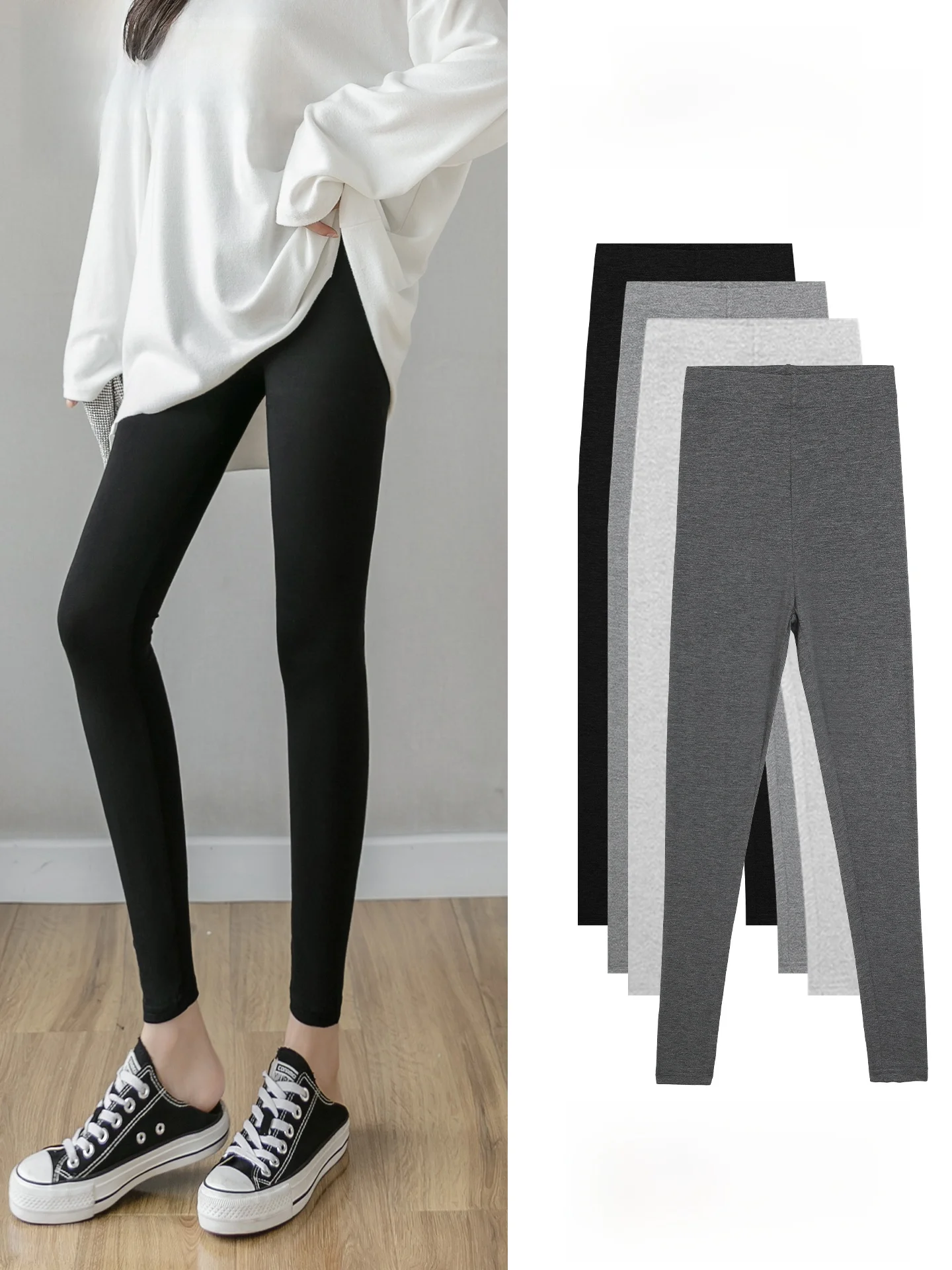 

plus Size Yoga Pants High Waist Modal Nine Points Women's Boting Trousers Slimming Small Size Fat MM Bla Casual Pants