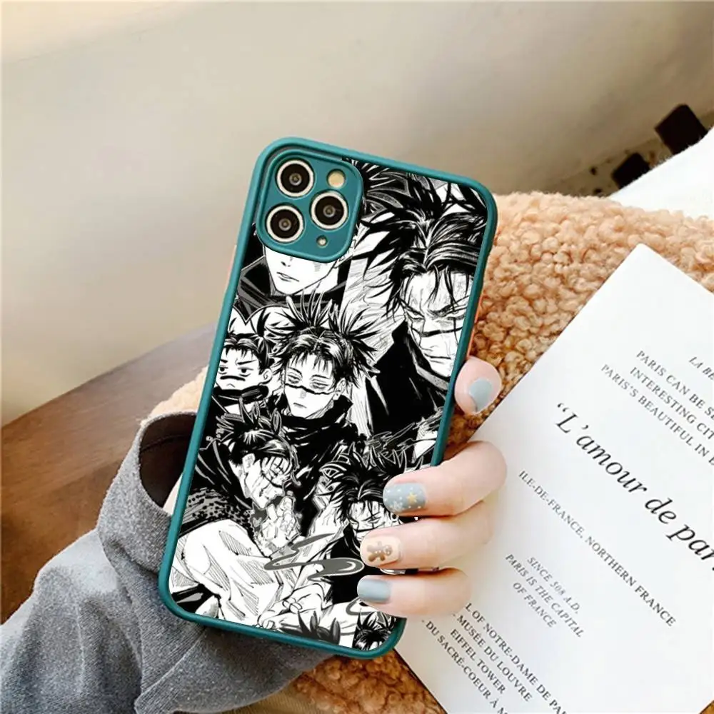 أنيمي Jujutsu Kaisen Choso ART جراب هاتف آيفون 16 15 14 11 12 13 برو ماكس X XS شفافة ماتي غطاء