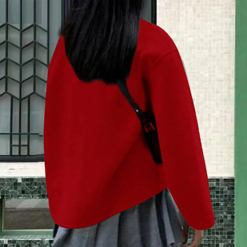 

Retro Woolen Coats Women's Elegant Jackets Women Loose O-neck Long Sleeves Double Breasted Female Coats 2025 Casual