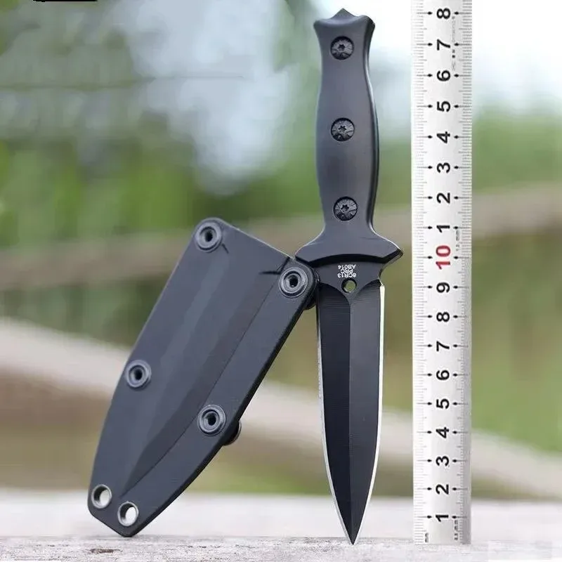 Outdoor survival straight knife multi-functional knife portable sharp knife one keel camping fishing equipment