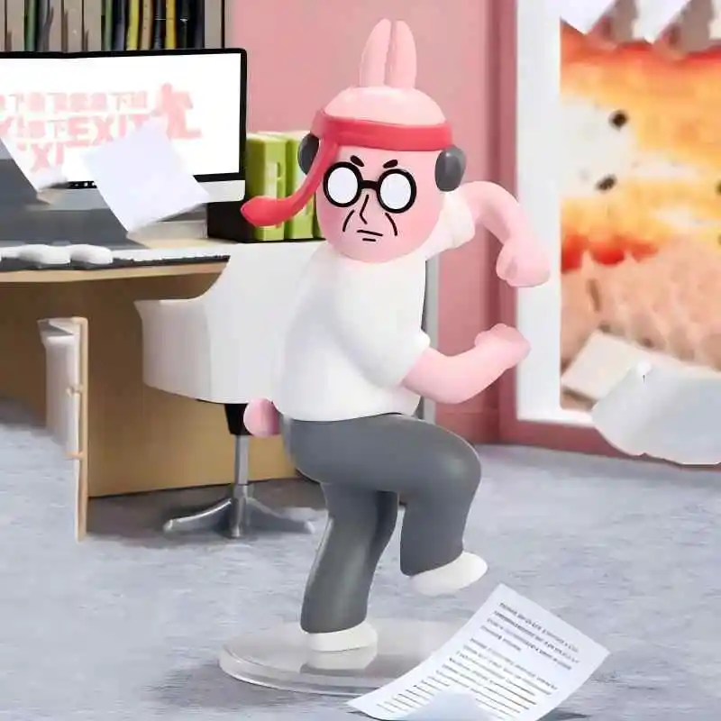 

Pink Rabbit & Illustrator Blind Box Figurine Funny Abstract Mystery Desktop Decorative Ornaments Trendy Toy Gift