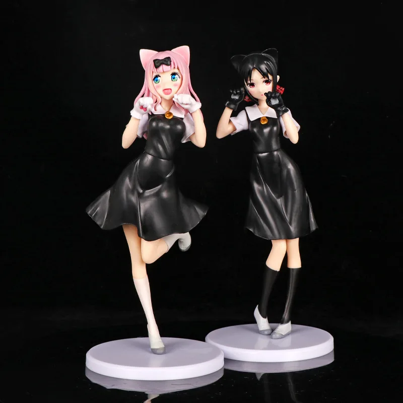 

IN-STOCK Anime 2 Pieces Kaguya Sama Love Is War Standing Figures Kaguya Shinomiya Chika Fujiwara Bagged Desktop Ornaments Gifts