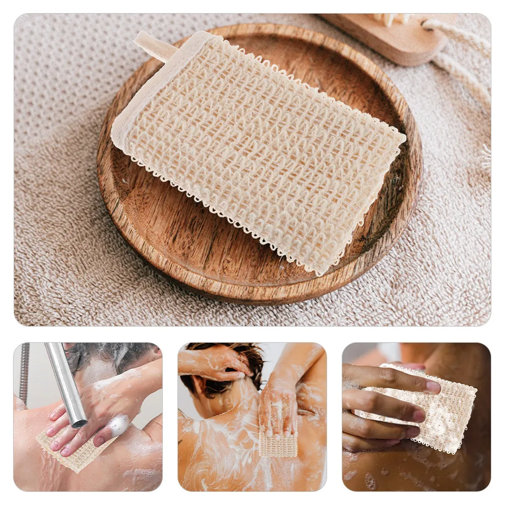 3pcs Facial Towel Set – Cotton Ramie Blend Exfoliating Wash Cloths for Face Body Bath Soft Gentle Family Size
