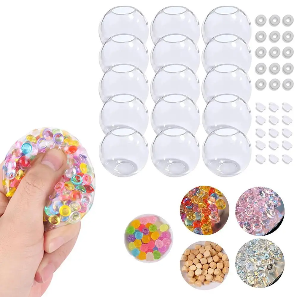 DIY Clear Stress Balls Making Kit Sensory Balls DIY Craft Set with Tool for Adults Office Anxiety Handmade Fidget Toys