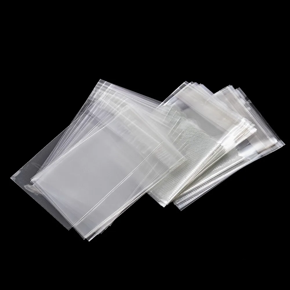 Bolsas de plástico transparentes con autosellado para almacenamiento de joyas, embalaje de Dulces, galletas, suministros para fiestas de cumpleaños