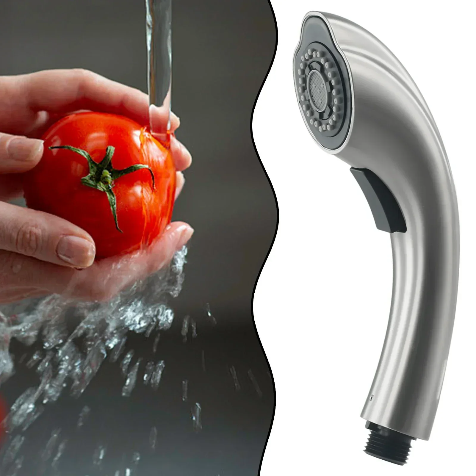 Bathroom Accessries Pull-Down Faucet Spray Head Brushed Nickle High Pressure Nozzle Kitchen Sink Tap Mixer Tap - Image 5