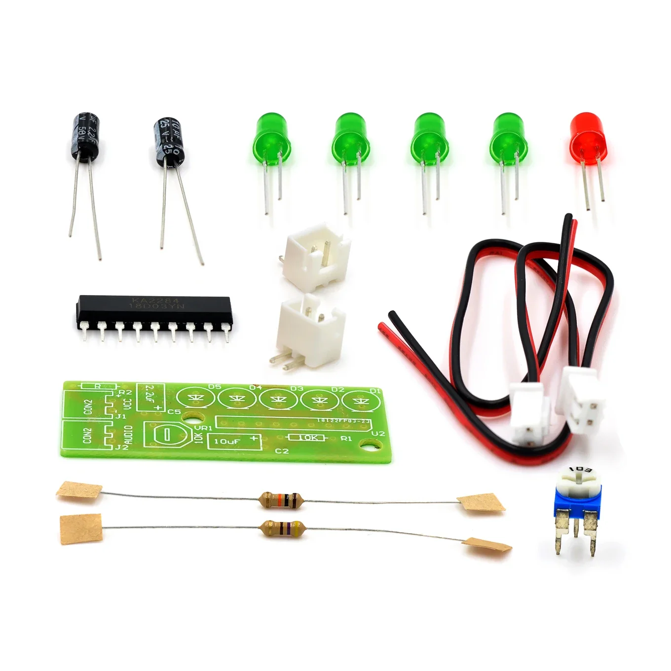 Electronic Kit Parts 5mm RED Green LED Level Indicating 3.5-12V KA2284 DIY KIT Audio Level Indicator Suite Trousse DIY