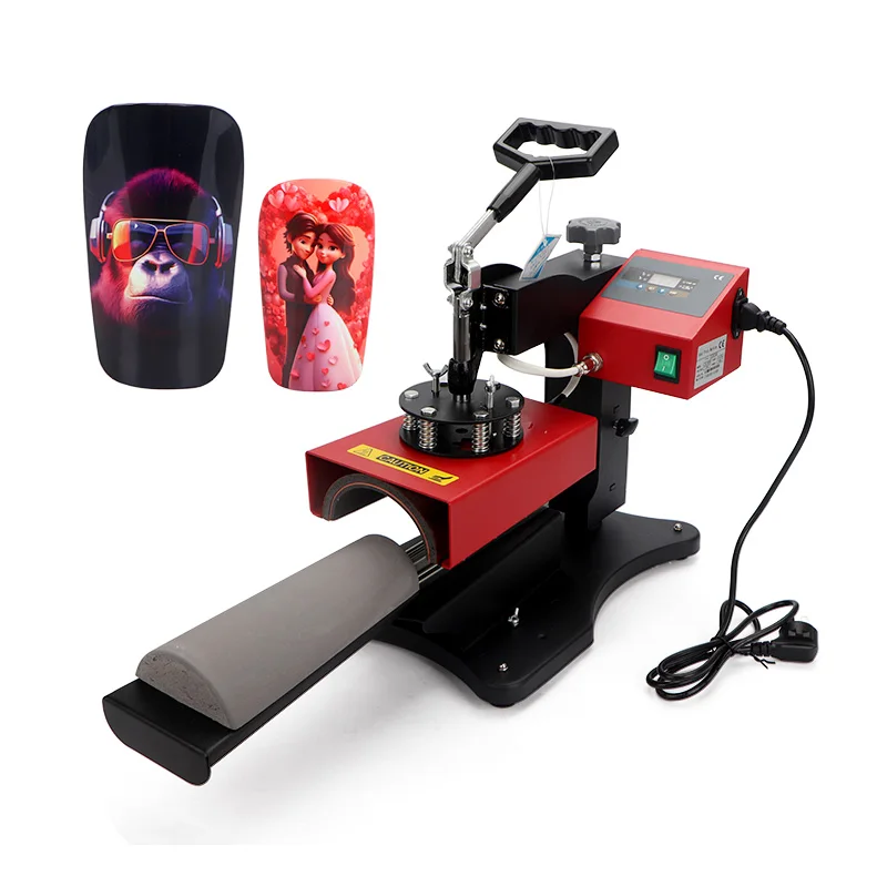 220V Manual Knee Pad Heat Transfer Printing Machine New Condition Sublimation Football/Soccer Shin Guard Machine with Pen Usage