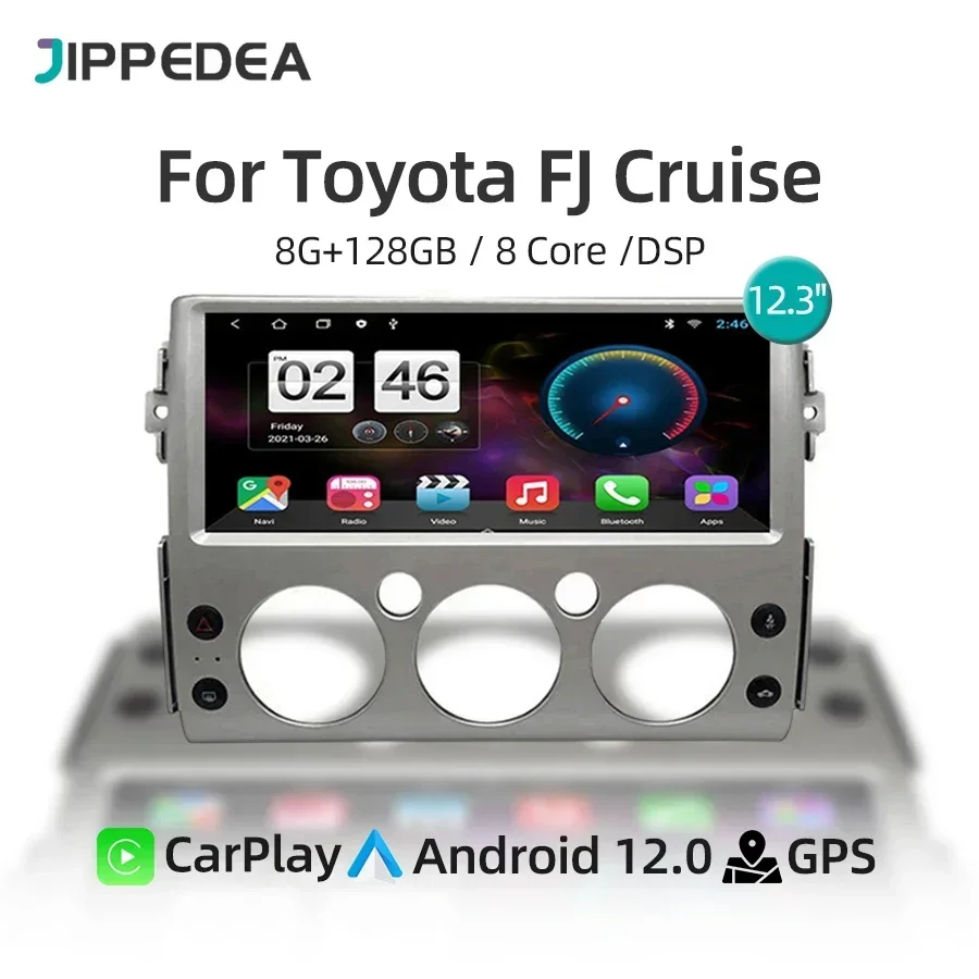 

Car Multimedia Player Carplay Android 12 GPS Navigation Stereo WiFi 4G LTE Bluetooth Car Radio For Toyota FJ Cruiser 2007-2017