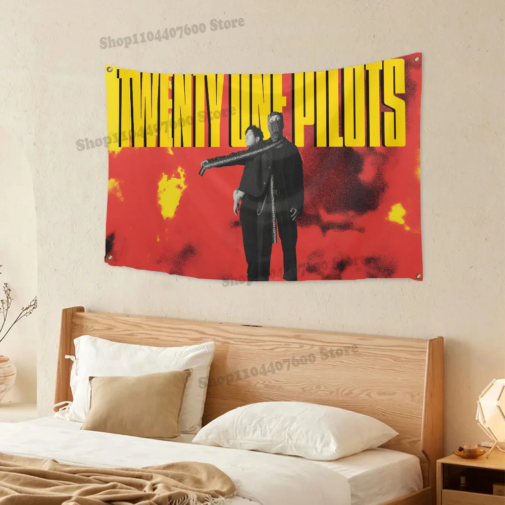 T-Twenty One P-Pilots Flag Funny Flags Room Decor Home & Garden Wall Flag Workshop Flags for Rooms Outdoor Decorations