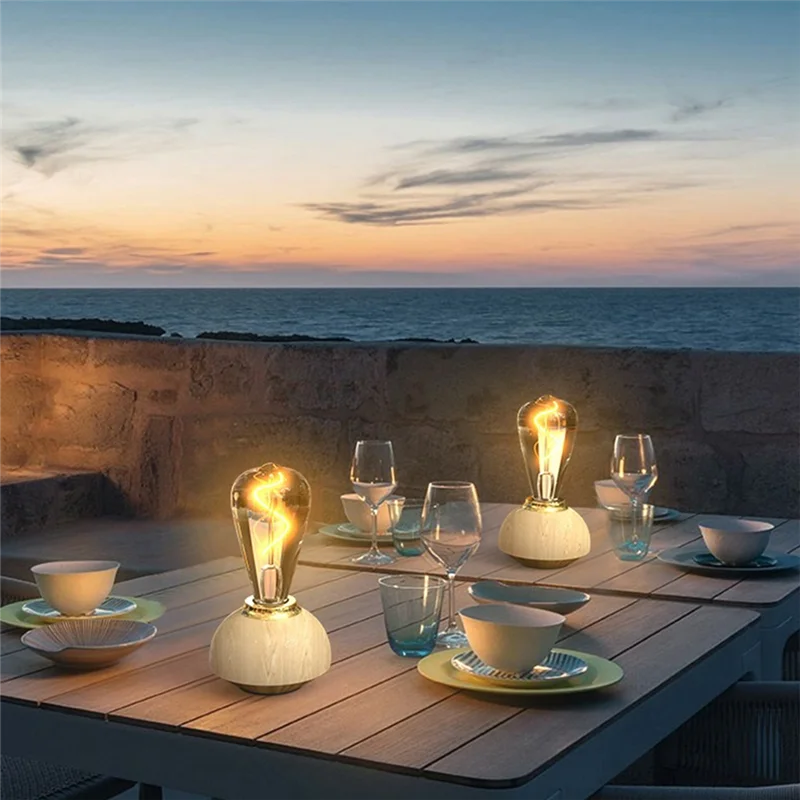 AK25-Glass Table Lamp LED Touch Table Lamp Dimmable Table Lamp For Indoor Decor Study Bedroom Table Lamp