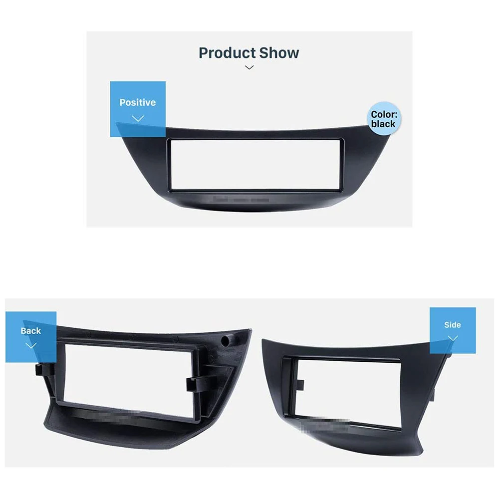 1 Din Radio de coche Facia para Renault Laguna III 2007 DVD estéreo CD Panel Dash Kit embellecedor Fascia marco de tablero negro-M54K