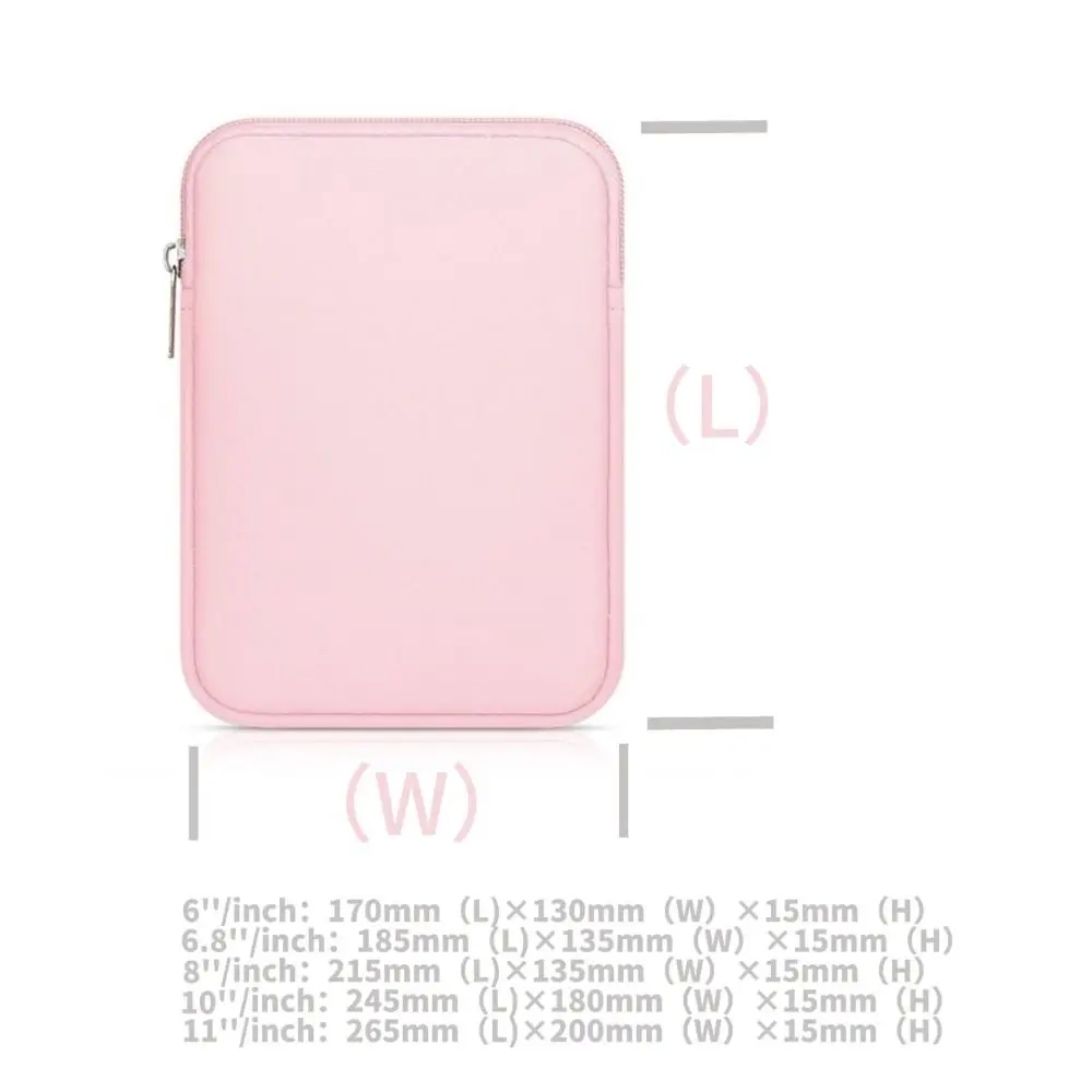6 6.8 7 10 11 بوصة حقيبة تخزين الكمبيوتر اللوحي خفيفة الوزن ملونة للقارئ الإلكتروني لأوقد Paperwhite/Kobo/Boox/Surface/Xiaomi #4