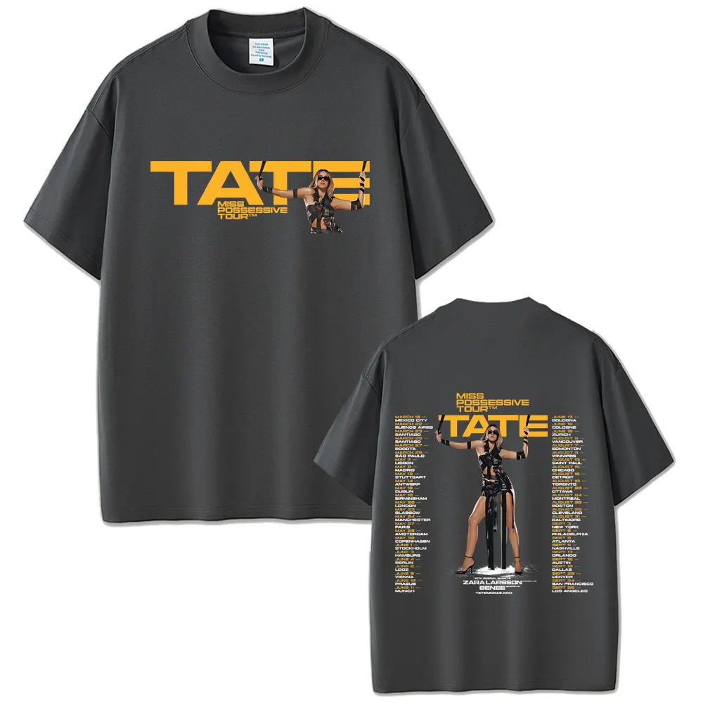 Tate McRae 2025 Concert T-shirt So Close To What Album Miss Possessive Tour 2025 T Shirts Men Women's Fashion Oversized Tshirt