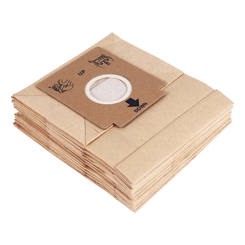 

A20F-10 Pcs Vacuum Cleaner Kraft Paper Dust Bags Dual Filter Dust Bag Fit For Z1480 ZW1200-211 ZC1120B ZC1120R ZC1120Y ZMO1510 Z