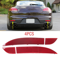 4PCS/SET For Porsche Panamera 970.2 Turbo GTS S Sport 2014-2016 Rear Bumper Brake Light Tail Warning Turn Signal Reflector Lamp