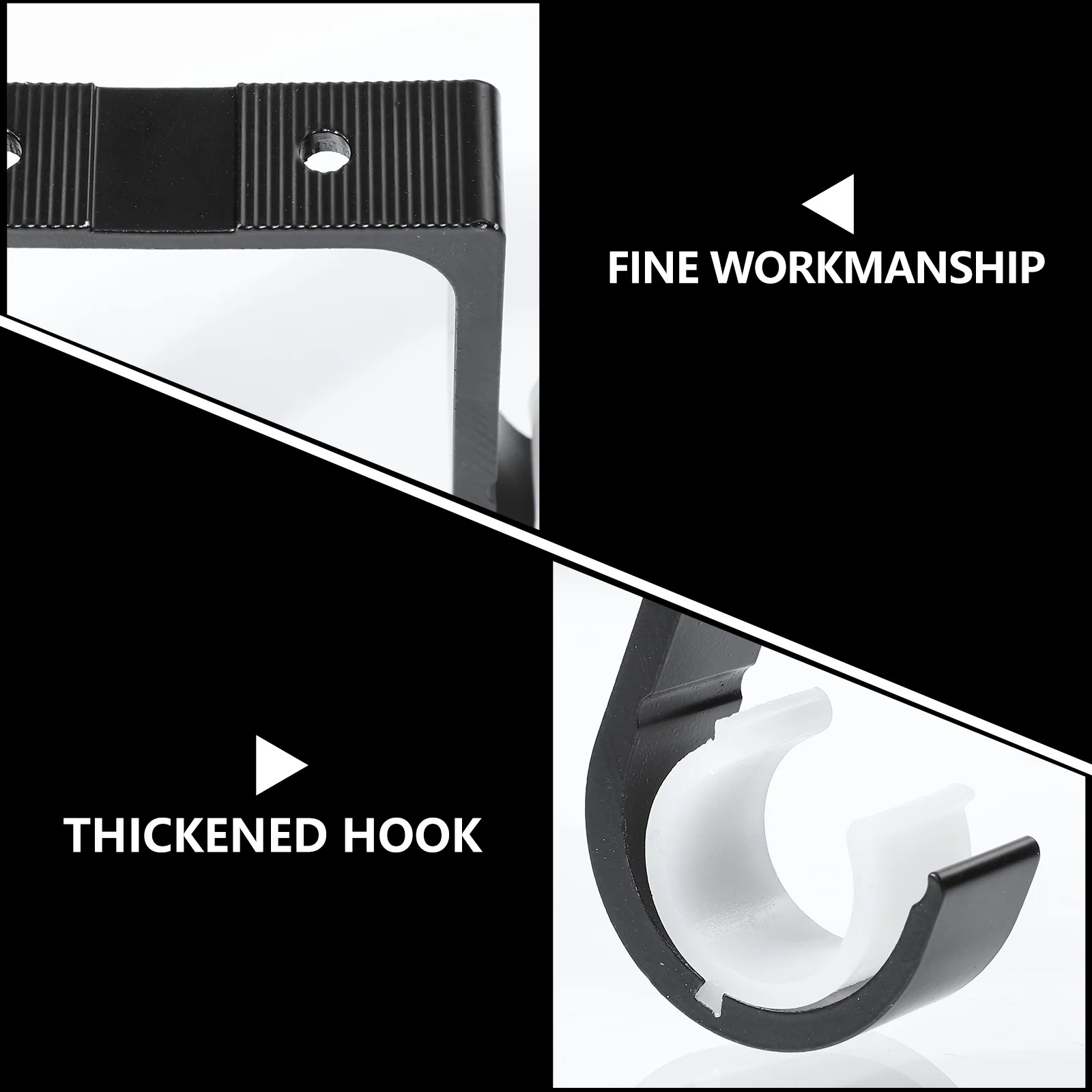 

2pcs Aluminum Alloy Curtain Rod Holder Double Brackets Heavy Duty Wall Mount Drapery Support Home Decor Window Dressing Fixation